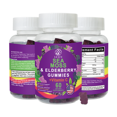 Airijos jūros samanos Elderberry Gummies